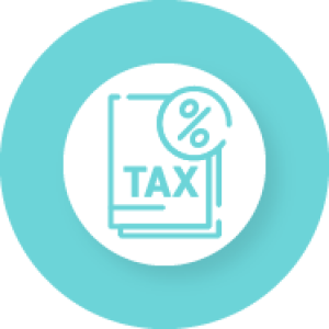XS-Tax-IconXS blue circle with white inner circle and a blue tax icon